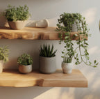 Floating Corner Wall Shelf – Live Edge Custom Shelf for Home Décor & Housewarming Gift