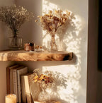 Farmhouse Floating Corner Shelf – Live Edge Wall Shelf, Rustic Walnut Bookshelves