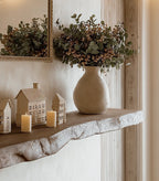 Handmade Live Edge Floating Shelf – Rustic Solid Wood Wall Shelf for Farmhouse Decor