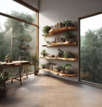 Live Edge Floating Shelves – Handmade Solid Wood Wall Shelves for Rustic Decor