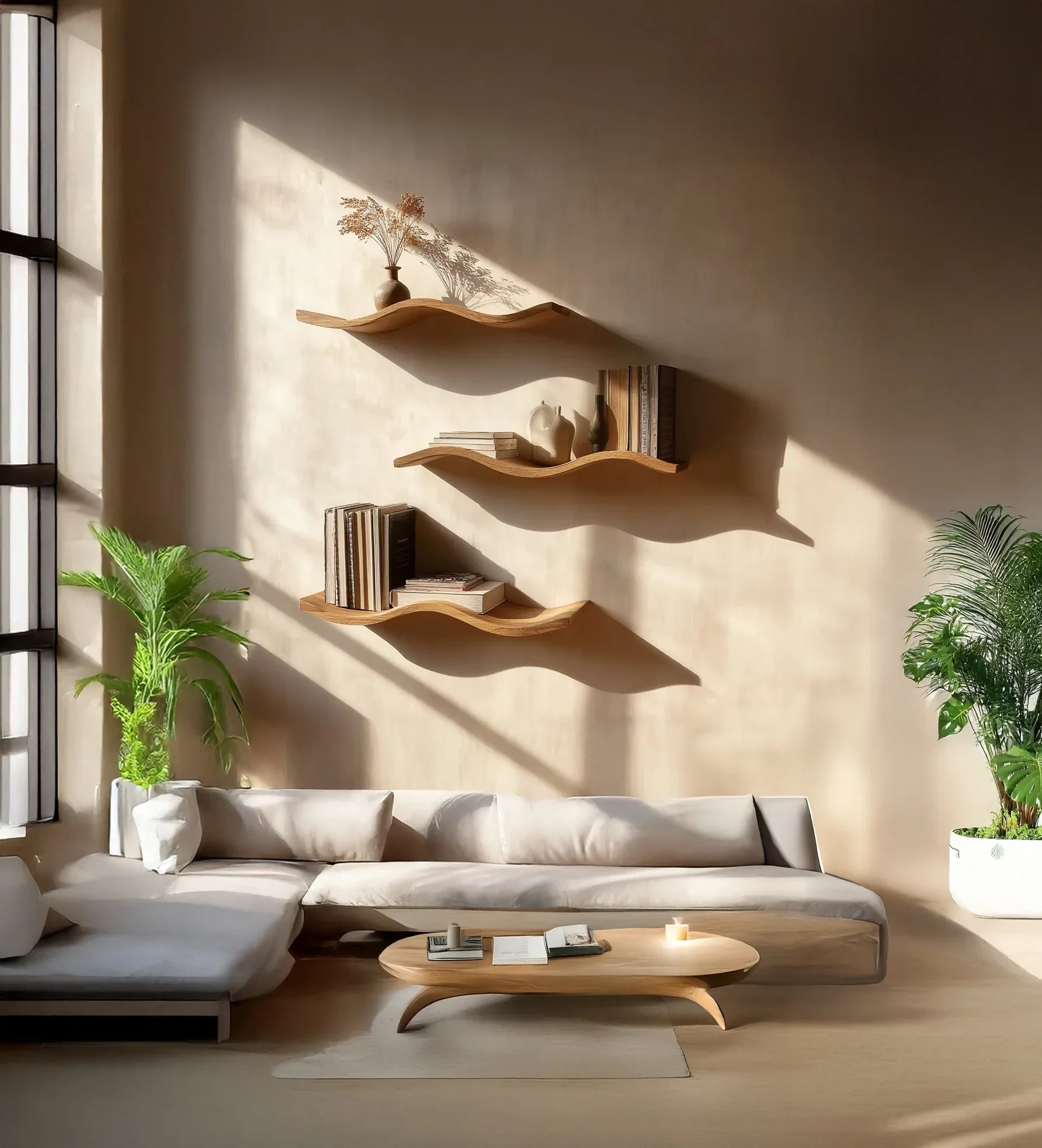 Handcrafted Live Edge Floating Shelf – Solid Wood Wall Décor & Minimalist Home Gift